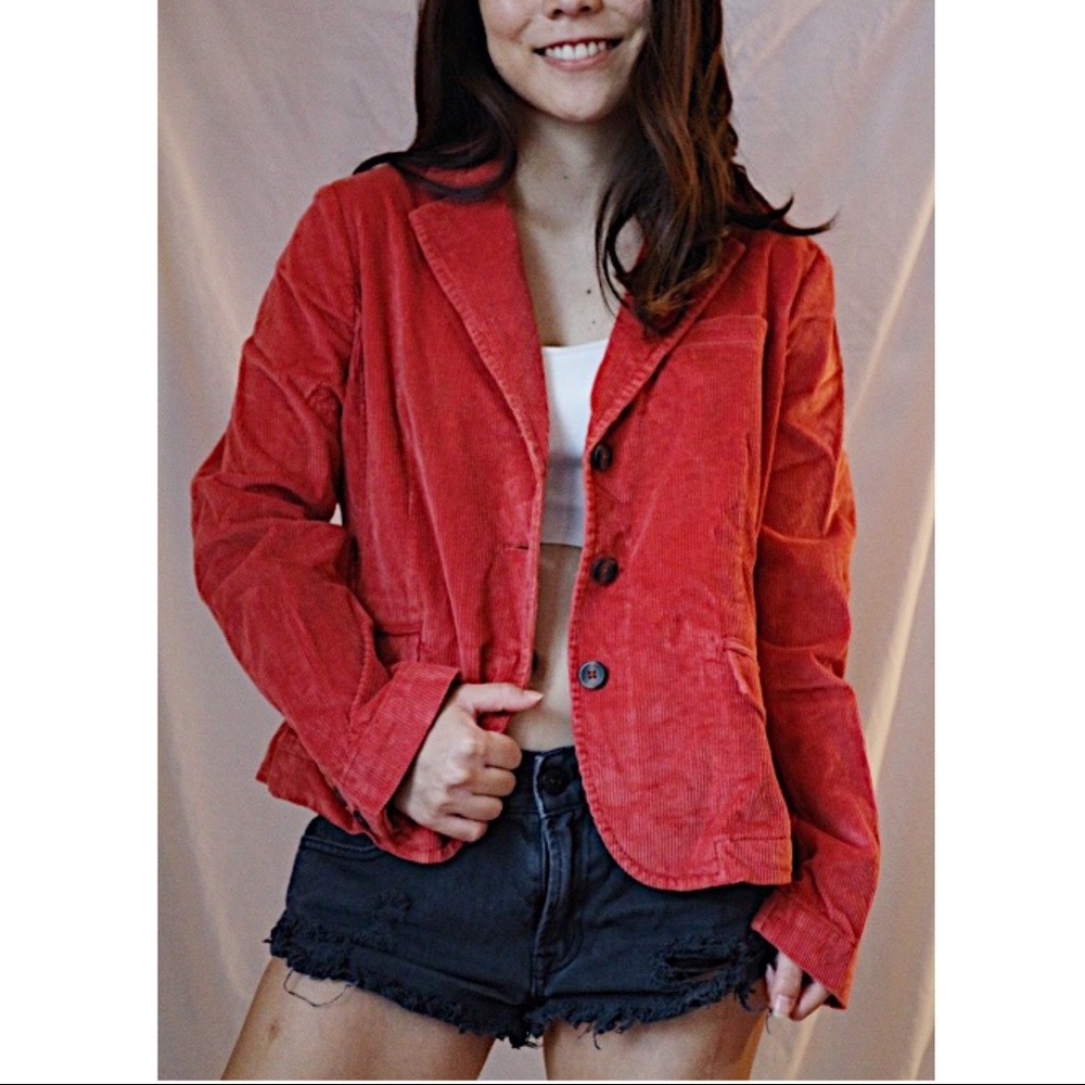 Talbots | Orange Corduroy Jacket | Size 4P